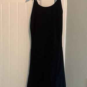 Athleta Black Tennis Dress with skort and criss cross back.  medium.  Like new.